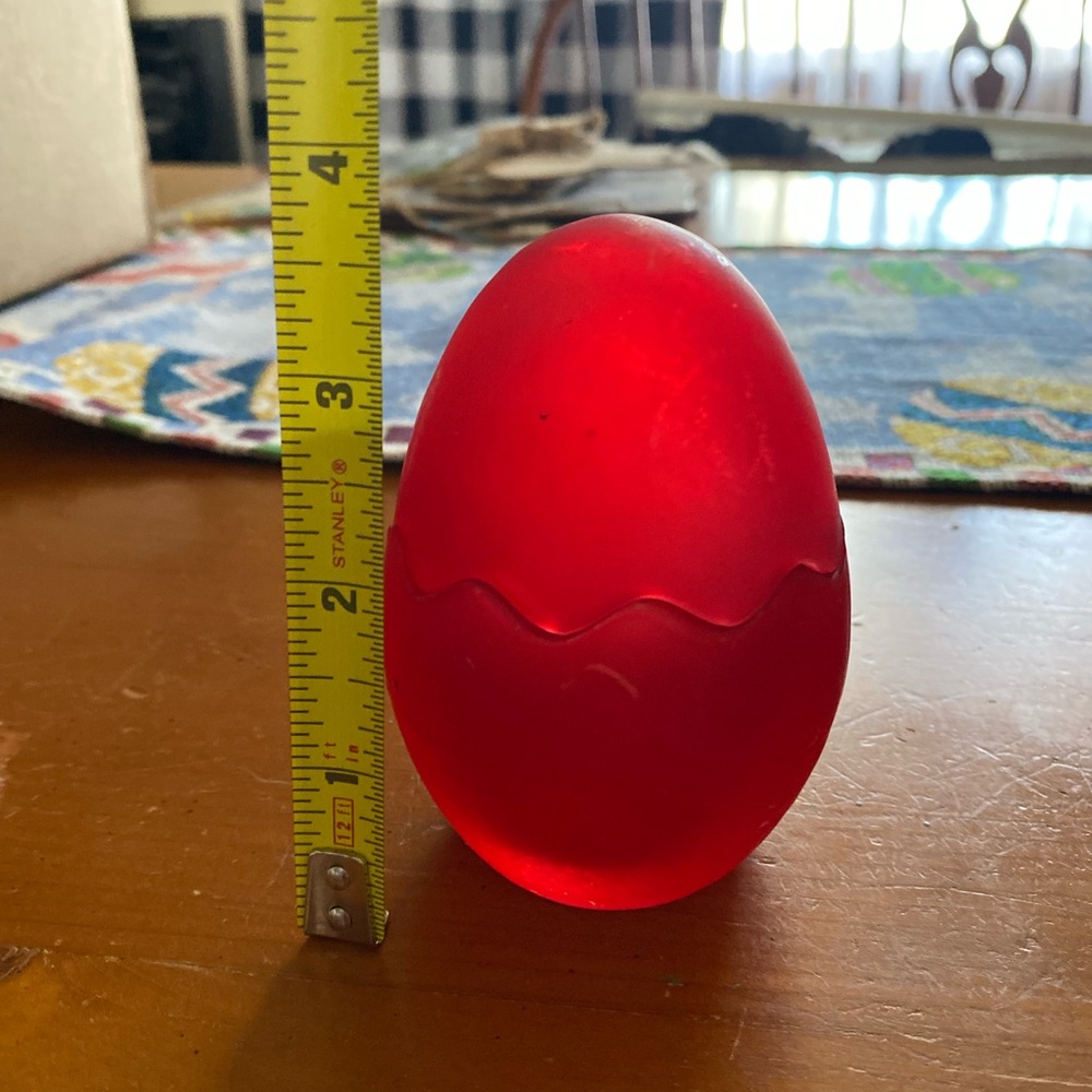 Glass egg candle
